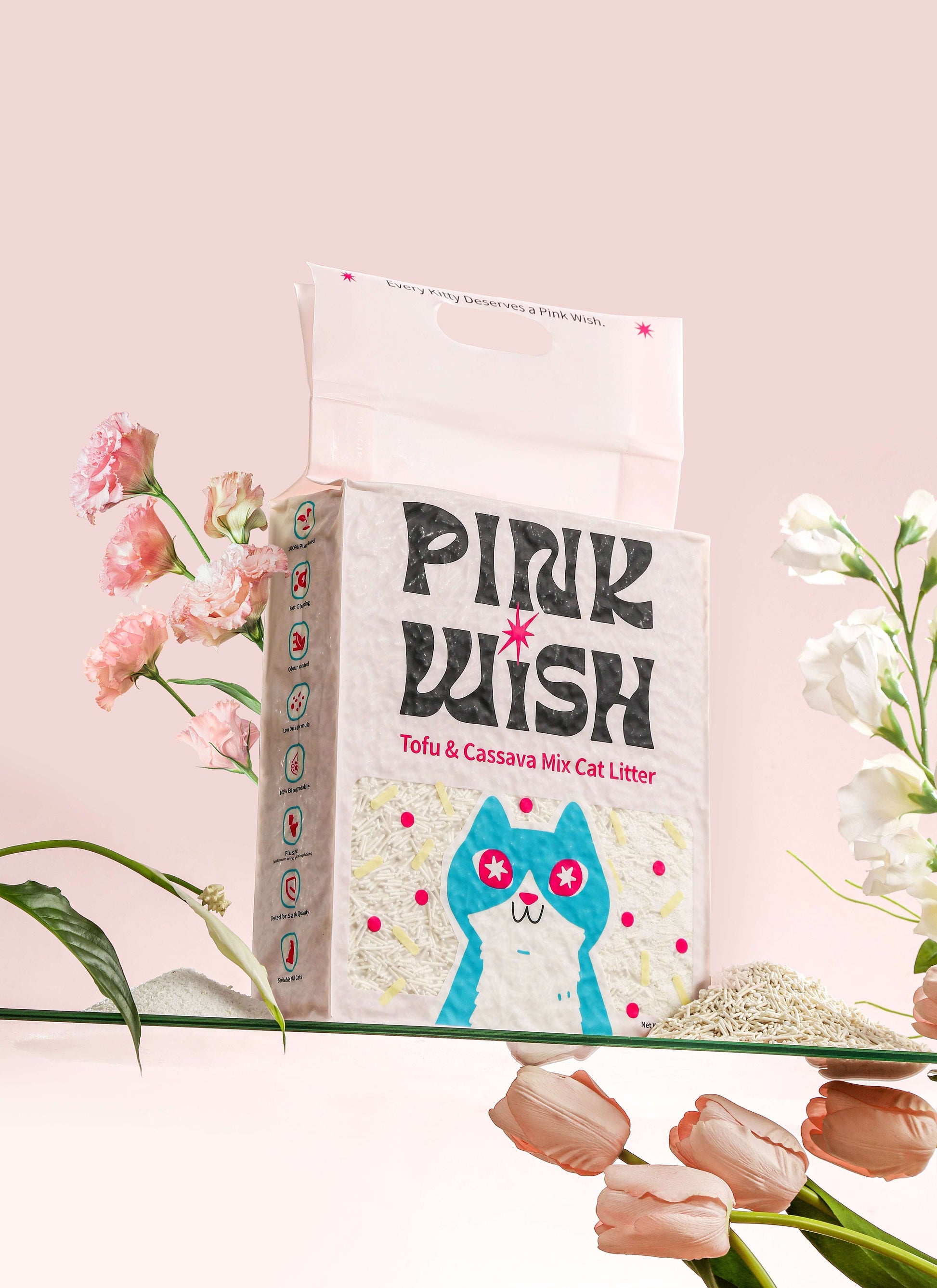 Pink Wish Tofu & Cassava Mix Cat Litter - ChokyoPetStore