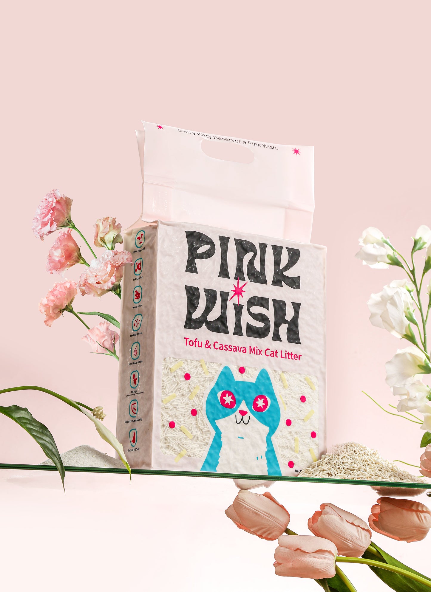 Pink Wish Tofu & Cassava Mix Cat Litter