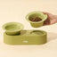 MAKESURE Jingle 2-in-1 Ceramic Pet Bowl Set for Food & Water Cat Bowls