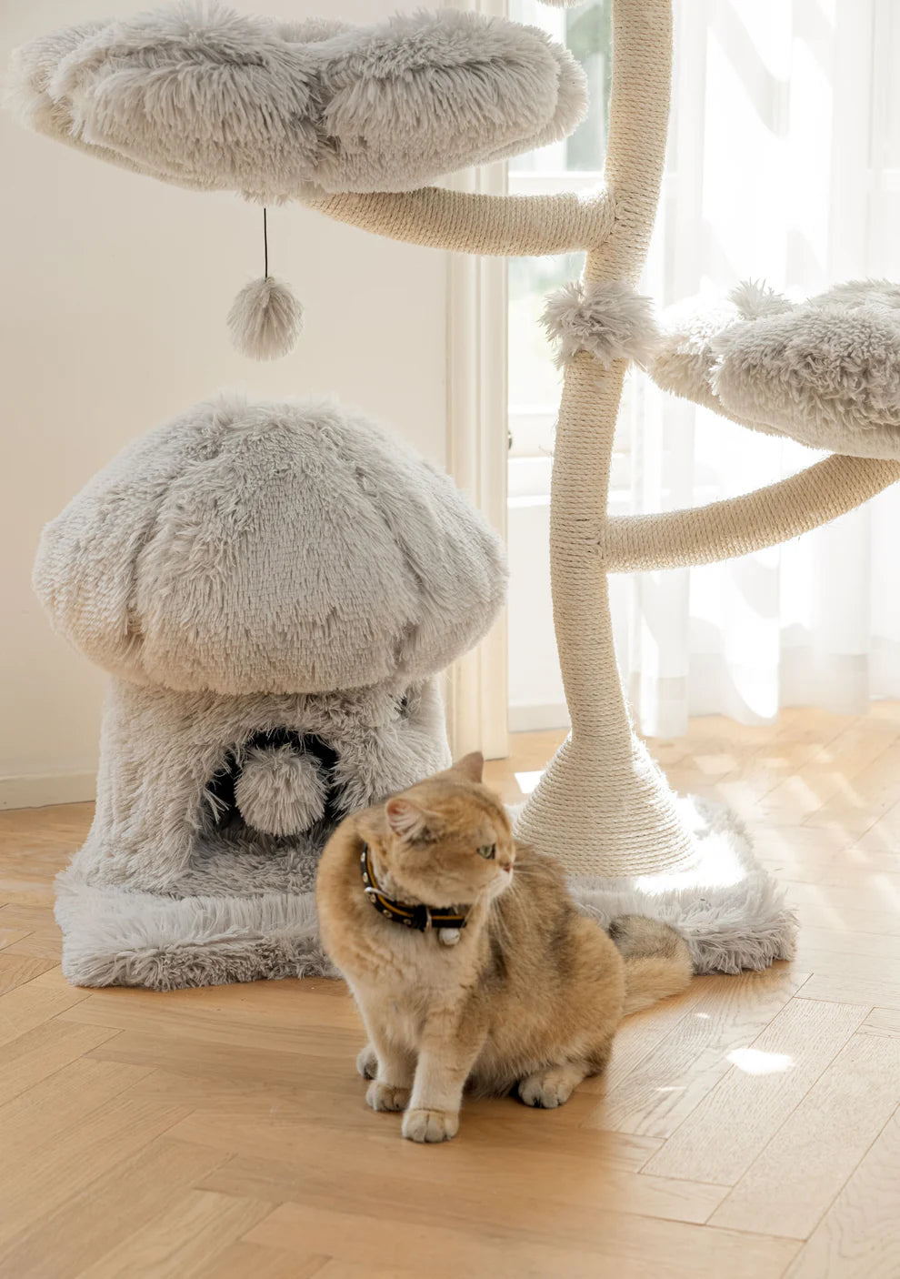 Purrista Mushroom Ice Cream Cat Tree (Three-Layer) - GREY