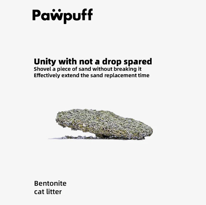 PawPuff Ultra Clumping Sodium Bentonite Cat Litter, 9.6kg - DUST FREE Formula