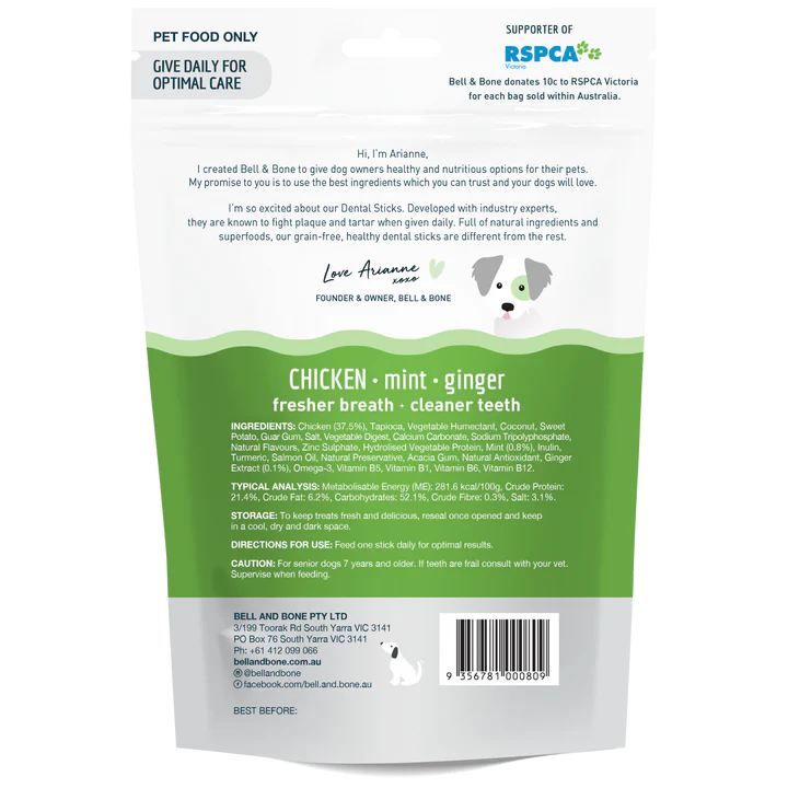 Bell & Bone - Small Senior Dental Chews - Chicken 126g