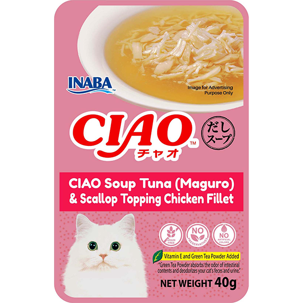 CIAO Soup Tuna (Maguro) & Scallop Topping Chicken Fillet 40g