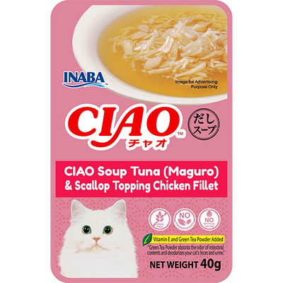 CIAO Soup Tuna (Maguro) & Scallop Topping Chicken Fillet 40g