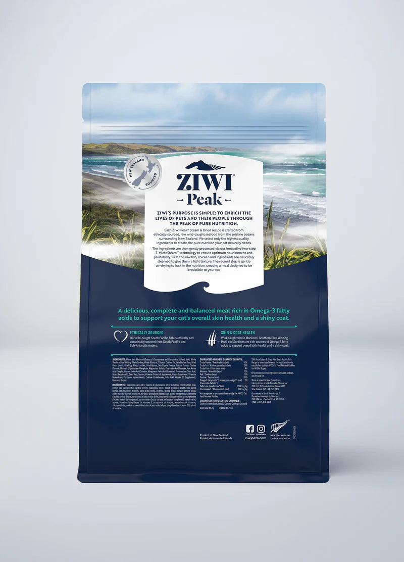 ZIWI Peak Steam & Dried Wild South Pacific Fish Cat Food