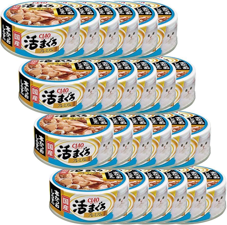 Ciao Tuna & Dried Bonito Can 75g 24-Pack