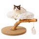 Cmisstree Fairy Cloud Solid Wood Cat Tree With Natural Fruitwood Scratcher