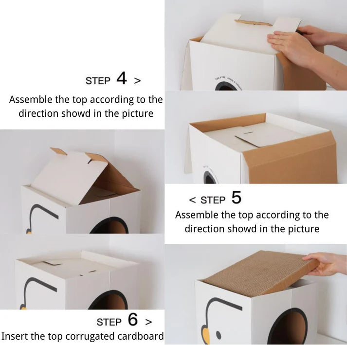 PURROOM Little Chicken Series: Square-Shaped Cat Scratcher House