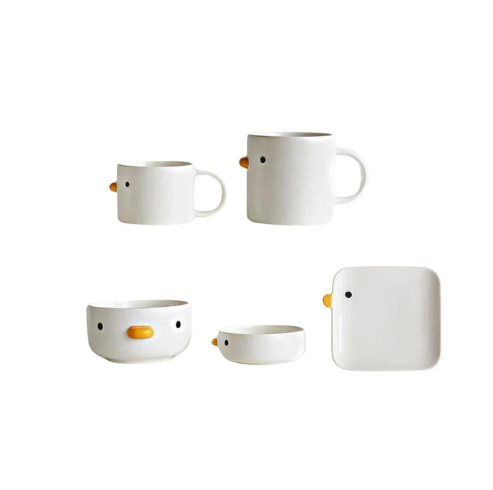 PURROOM Little Chicken Style Human Use Food Plate- Matches with Pet Bowls
