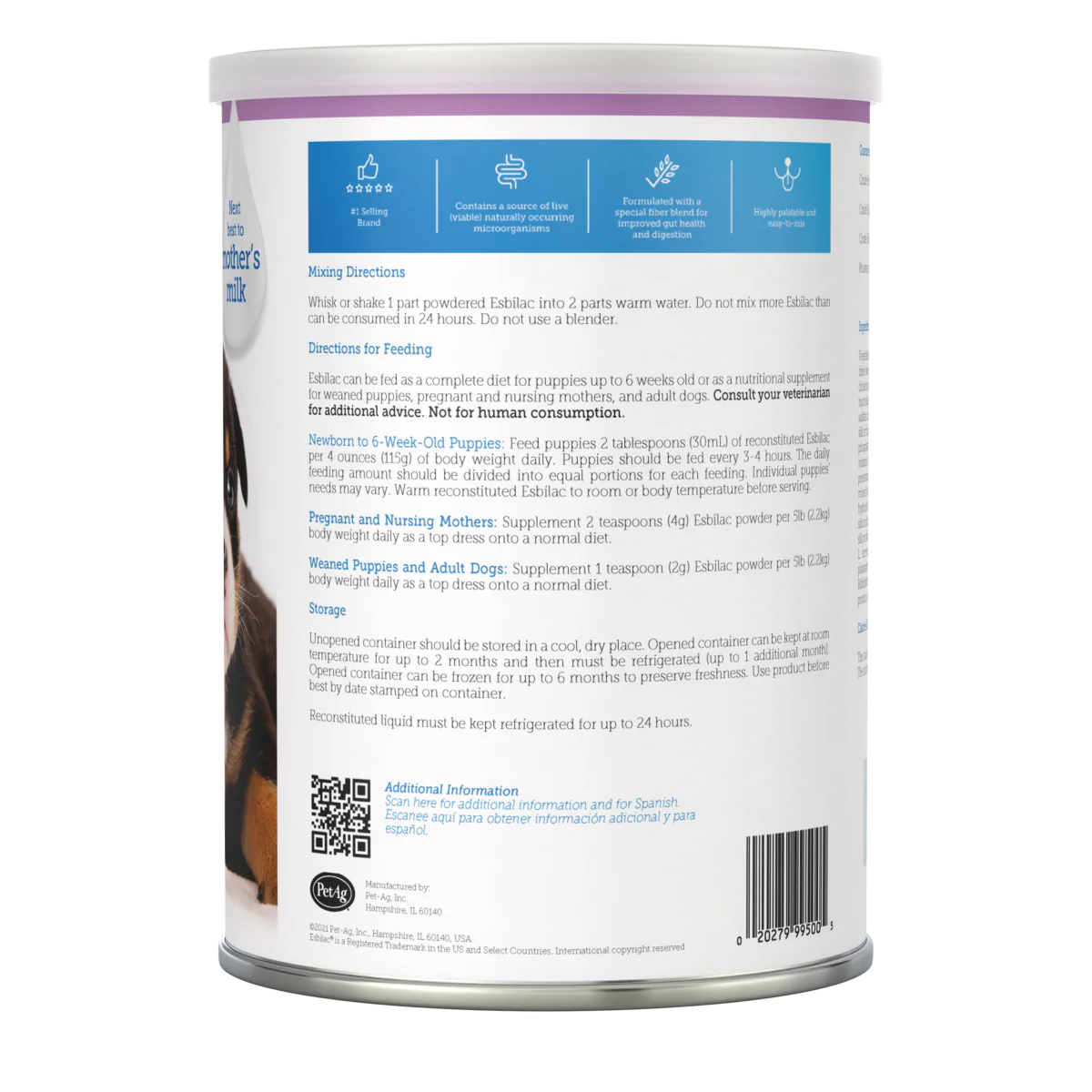 Esbilac® PetAg Puppy Goat's Milk Replacer Powder 340g