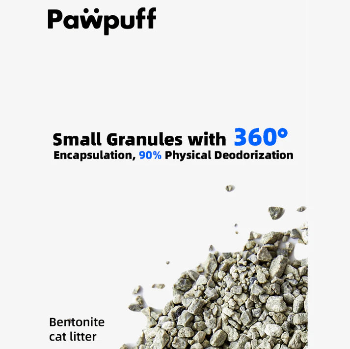 PawPuff Ultra Clumping Sodium Bentonite Cat Litter, 9.6kg - DUST FREE Formula