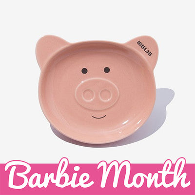 BRIDGE DOG PIGGY DISH PINK FACE (GLOSS)