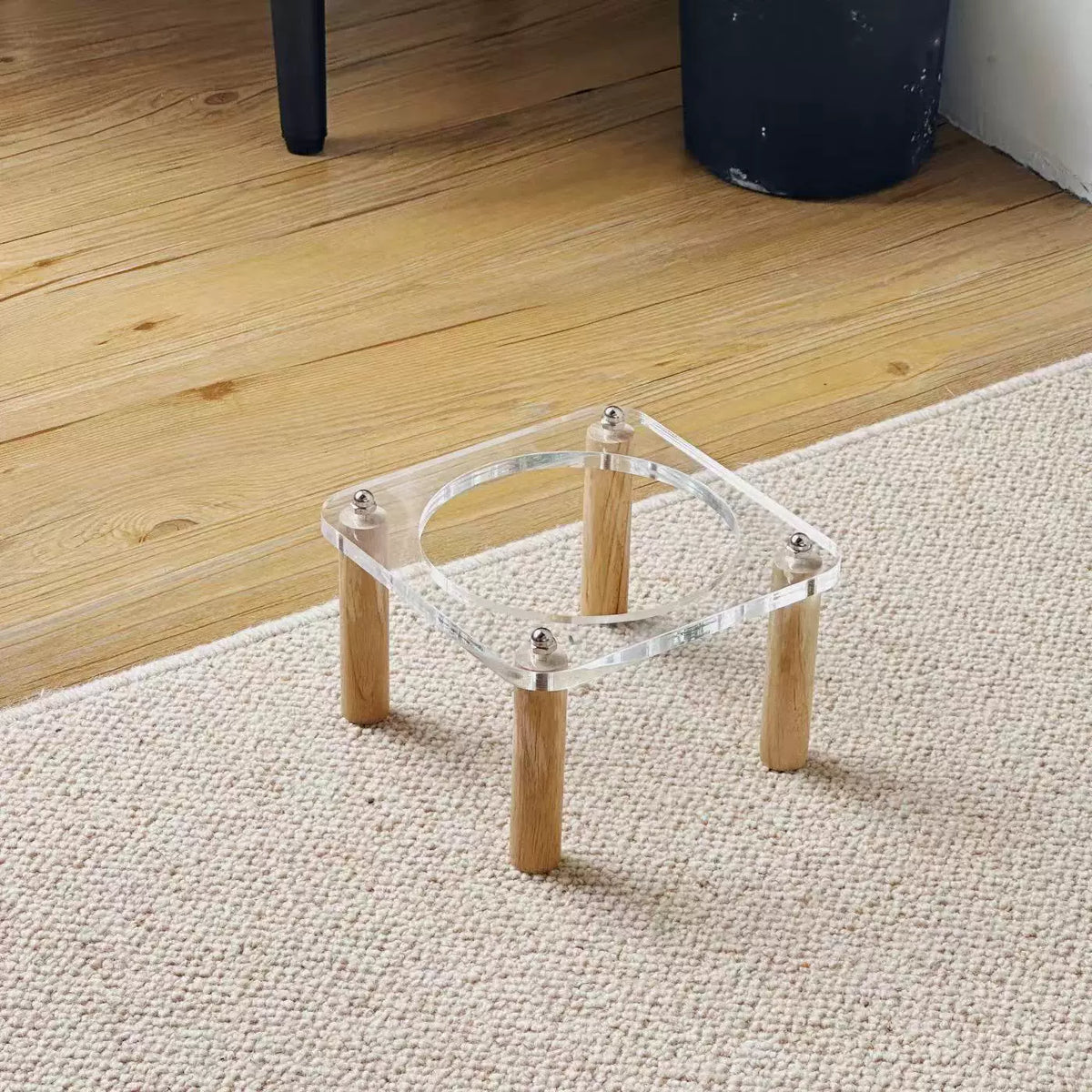 Acrylic & Wood Raised Bowl Stand for Bridge.Dog Mini Dish