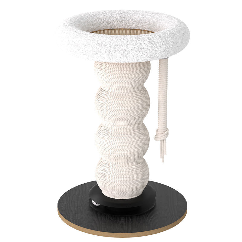 Bubble Cat Tree With Rope Scratching Post & Plush Bed 61cm