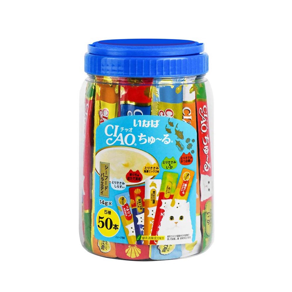 Inaba Ciao Churu Seafood Variety 50 Tubes