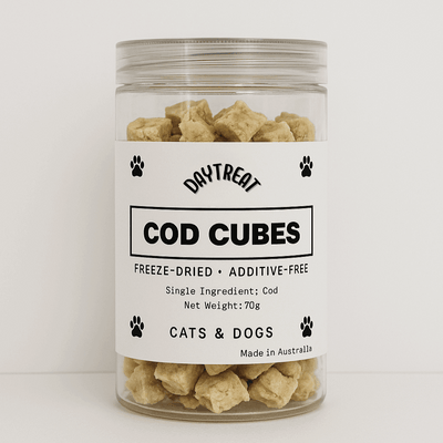 Cod Cubes – Freeze-Dried Single Ingredient Treats for Cats & Dogs | Made in Australia | DAYTREAT - ChokyoPetStore