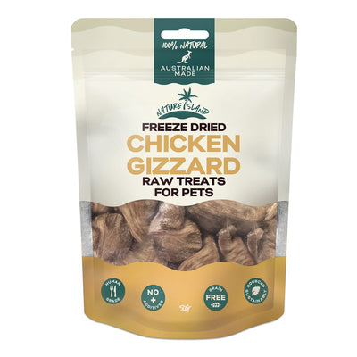 Freeze Dried Chicken Gizzard Raw treats 50g for Pets