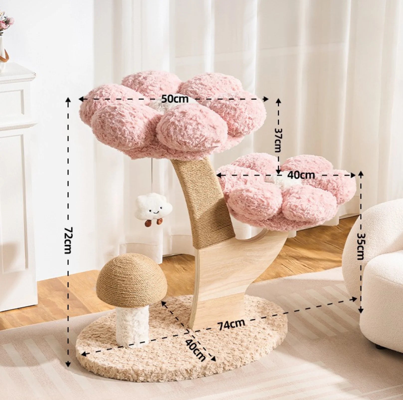 Chokyo Flower Series Two-Tier Cat Tree 72cm