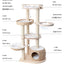 TORA* HONEYPOT CAT Rattan pinewood Cat Tree – Designer Cat Furniture 95cm-141cm