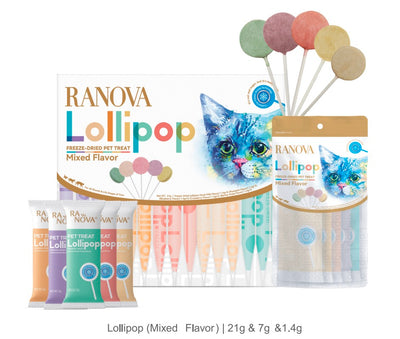 Freeze-Dried Cat Lollipop (Mixed Flavor) | 5-in-1 Functional Cat Treats