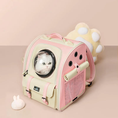 Wakytu Cat Backpack Carrier Pet Travel Bag for All Seasons