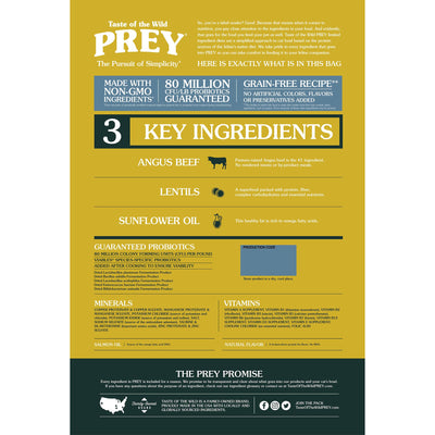Taste of the Wild PREY Angus Beef Cat Food