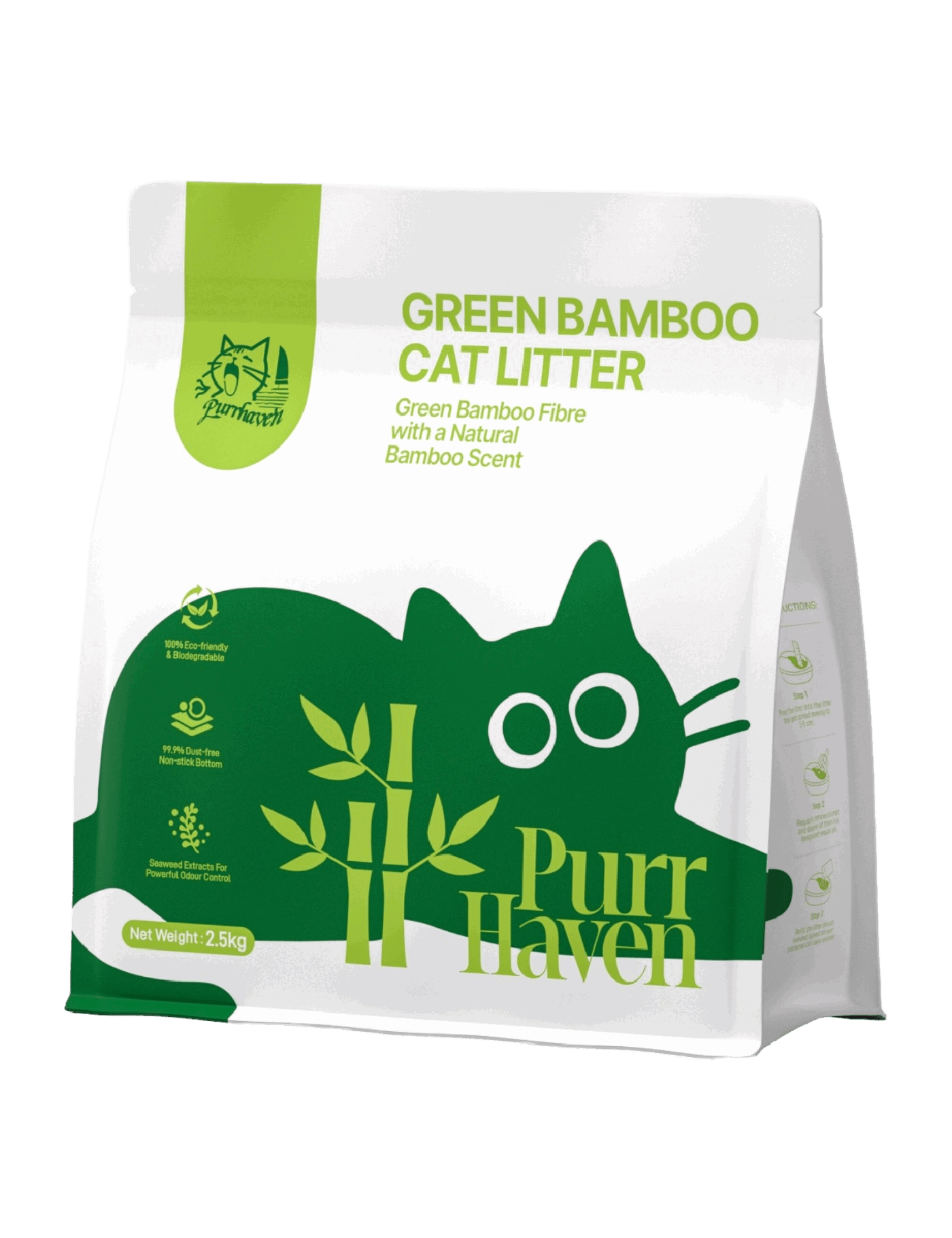 Purr Haven Eco Tapioca and Green Bamboo Cat Litter 2.5kg - ChokyoPetStore