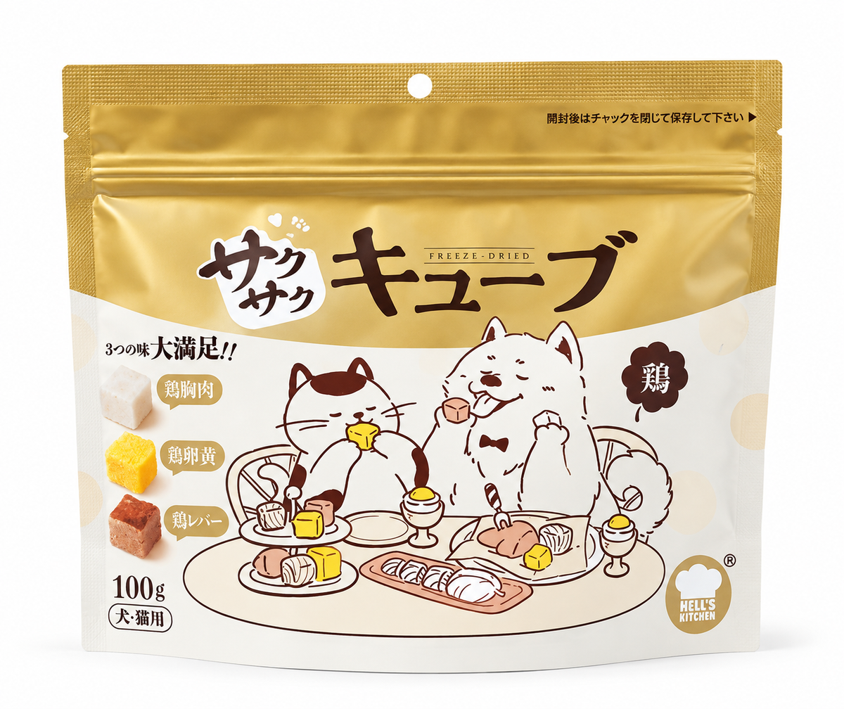 Hell's Kitchen "Big Satisfaction" Chicken Mixed Freeze-Dried Pet Treats 100g