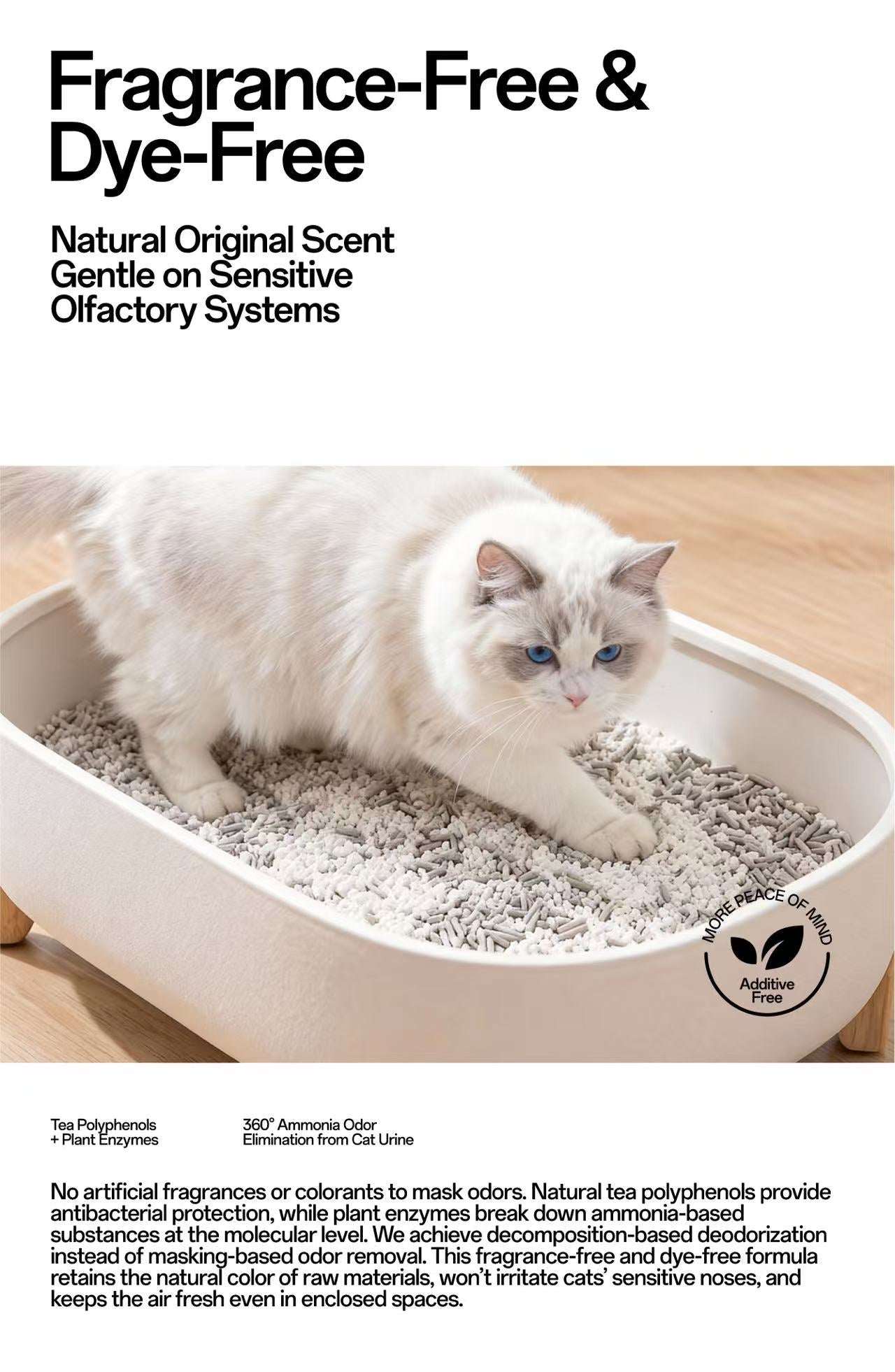 FluffyMW Cassava & Black Tea Tofu Blend Cat Litter - ChokyoPetStore