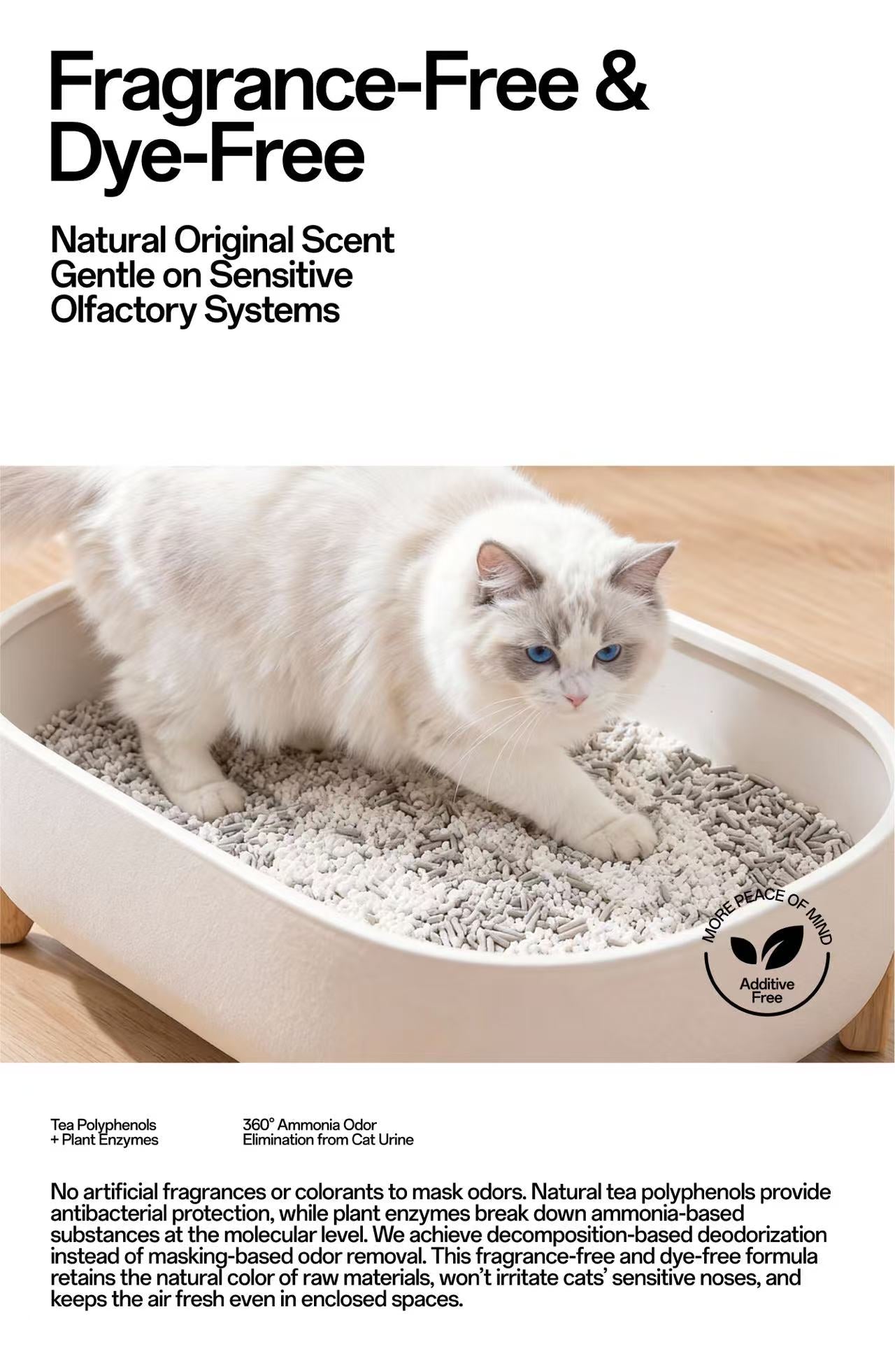 FluffyMW Cassava & Black Tea Tofu Blend Cat Litter