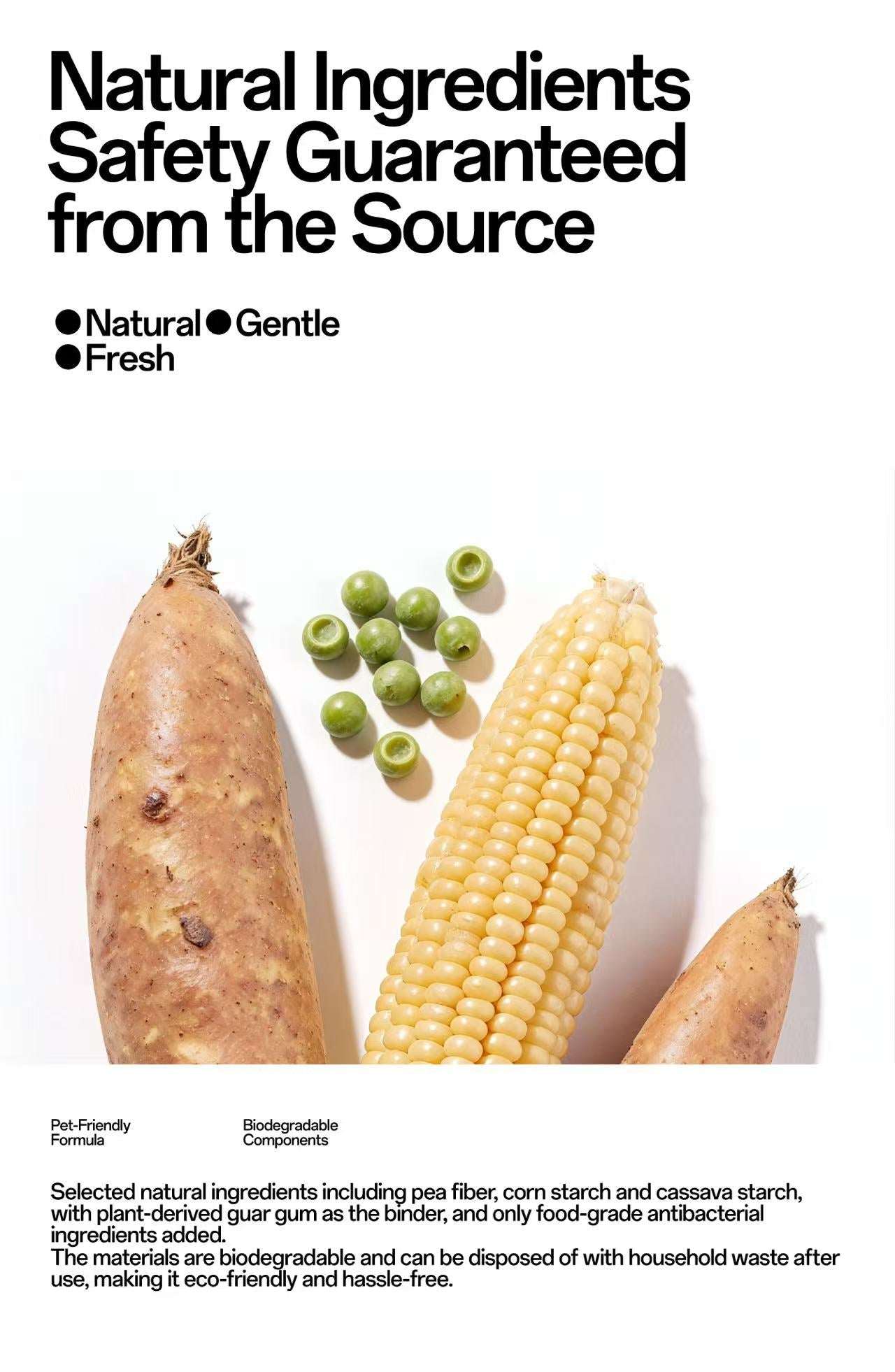 FluffyMW Cassava & Black Tea Tofu Blend Cat Litter - ChokyoPetStore