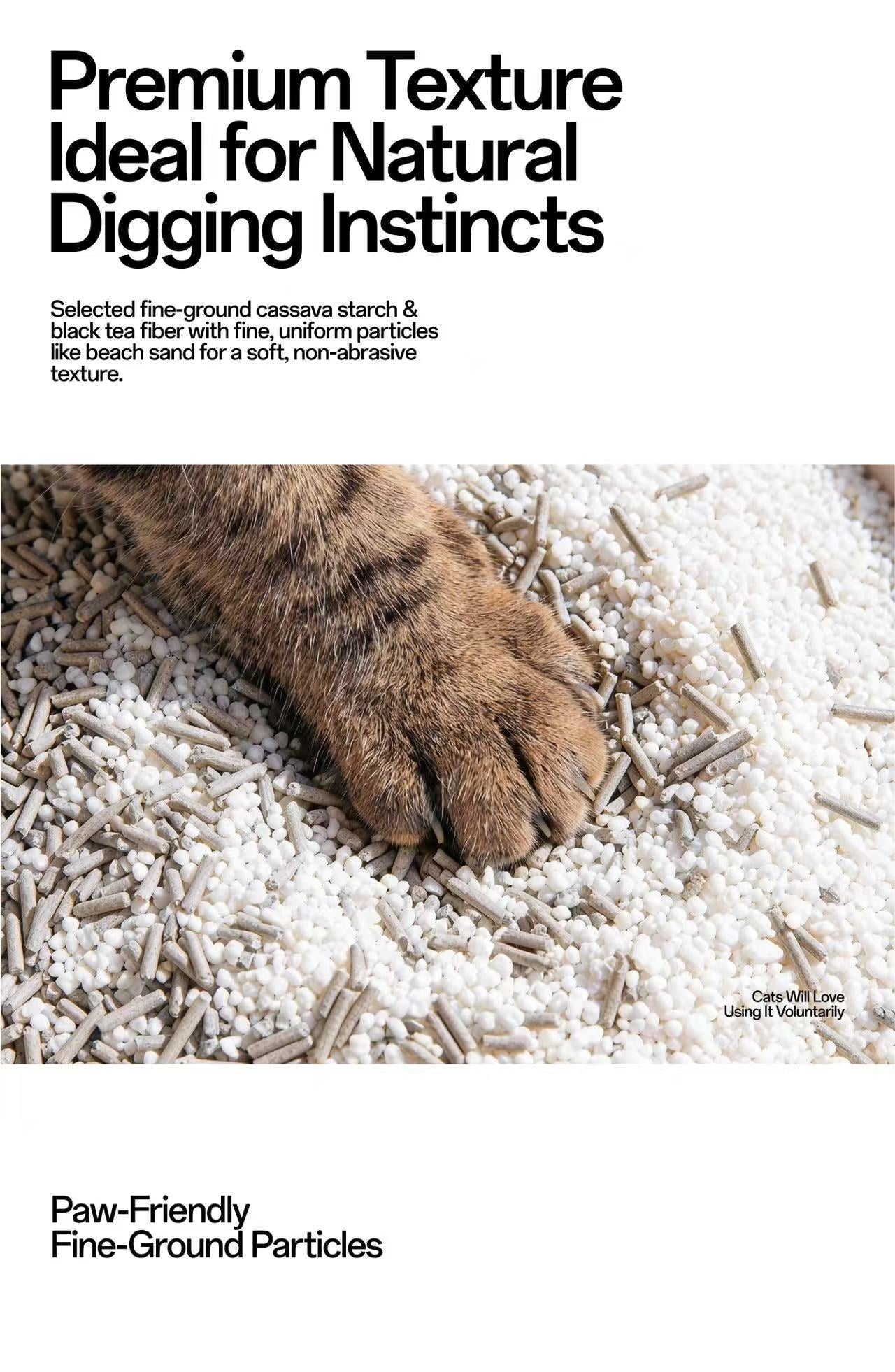 FluffyMW Cassava & Black Tea Tofu Blend Cat Litter