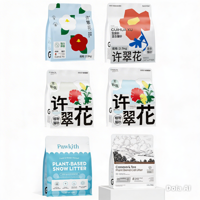 Premium Cassava & Tofu Cat Litter Combination Mix - 6 Pack (6pk) cuihua xu/pawkith/fluffyMW