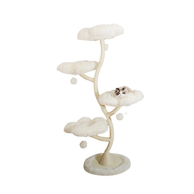Flower Cat Tower – Plush Base, Sisal Scratching Post, Sturdy Weighted Design for Play & Relaxation
