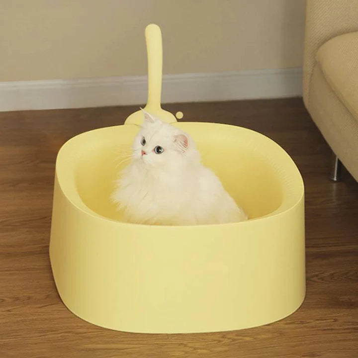 Michu Macaron High Edge Open Style Extra Large Cat Litter Box Scoop I ChokyoPetStore