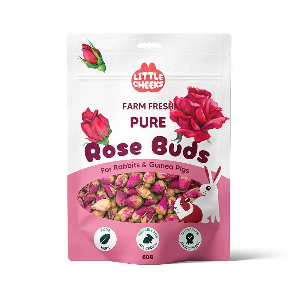 Farm Fresh Pure Rose Buds 60g for Rabbits& Guinea pigs - ChokyoPetStore
