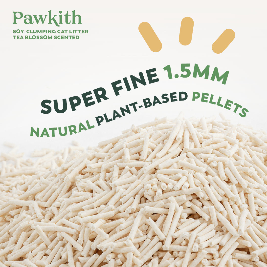 Pawkith Soy Clumping Tofu Cat Litter - Tea Blossom Scented 2.5kg