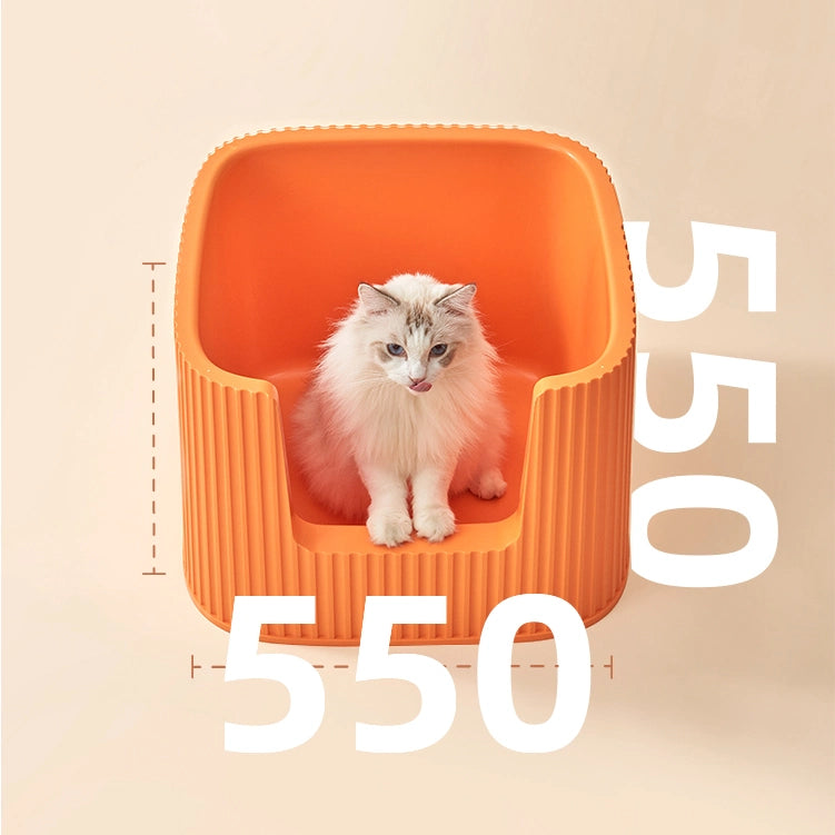 Large Open Cat Toilet High Side Container Cat Litter Box With
