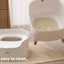 Makesure Mochi Top-Entry Cat Litter Box 100L (White)