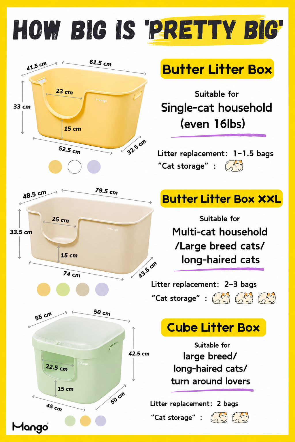 Mango Cube XL Litter Box (Bonus Scoop)