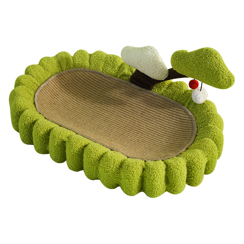 Money Tree Sisal Cat Scratcher Bed With Catnip 65x42cm