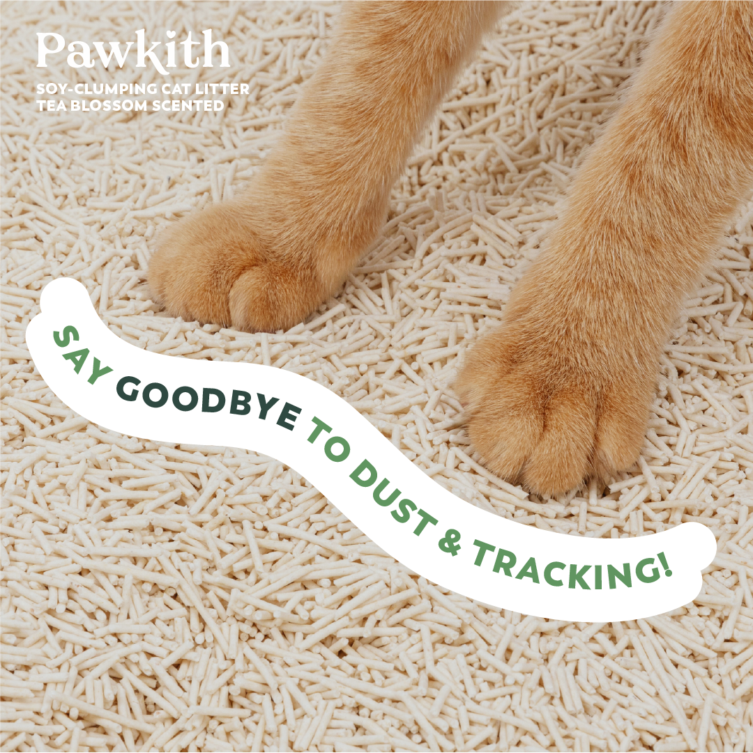 Pawkith Soy Clumping Tofu Cat Litter - Tea Blossom Scented 2.5kg