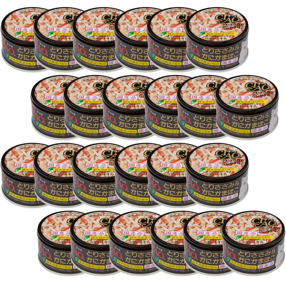 Ciao Chicken & Crab Can 75g 24-Pack