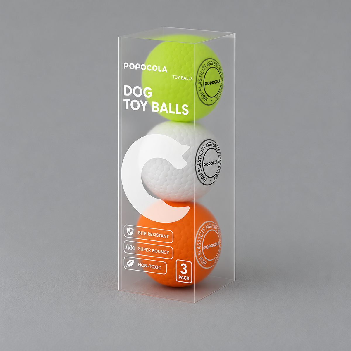 POPOCOLA Dog Toy Balls 3-Set