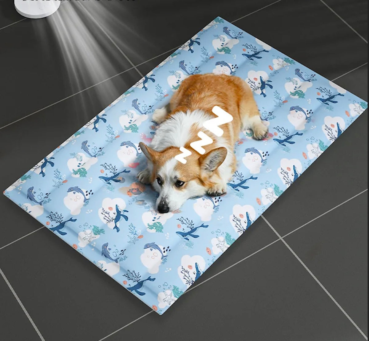 Blue Snowflake Gel Cooling Pet Mat