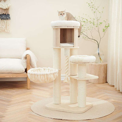 Petsbelle Virtue Solid Wood Cat Tree - ChokyoPetStore