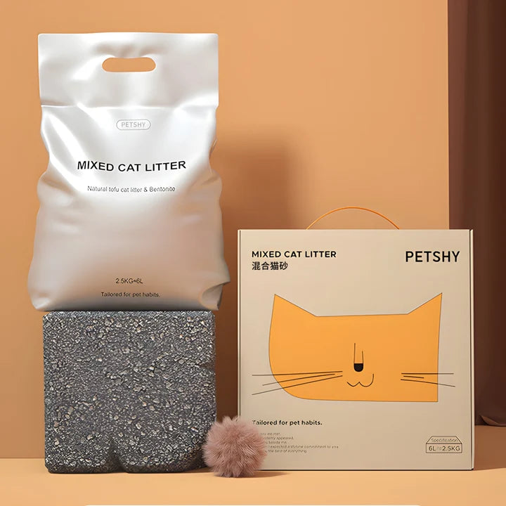 Petshy Original Tofu Cat Litter Fine Mixed Bentonite 2.5kg