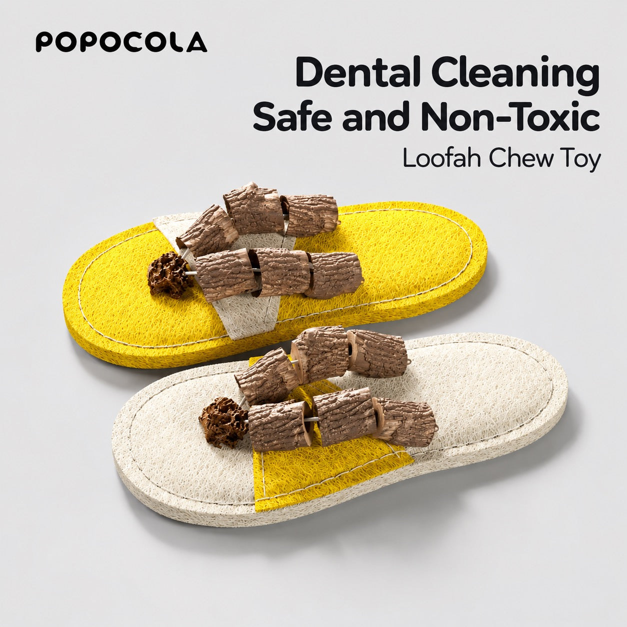POPOCOLA Loofah Slipper Cat Toy