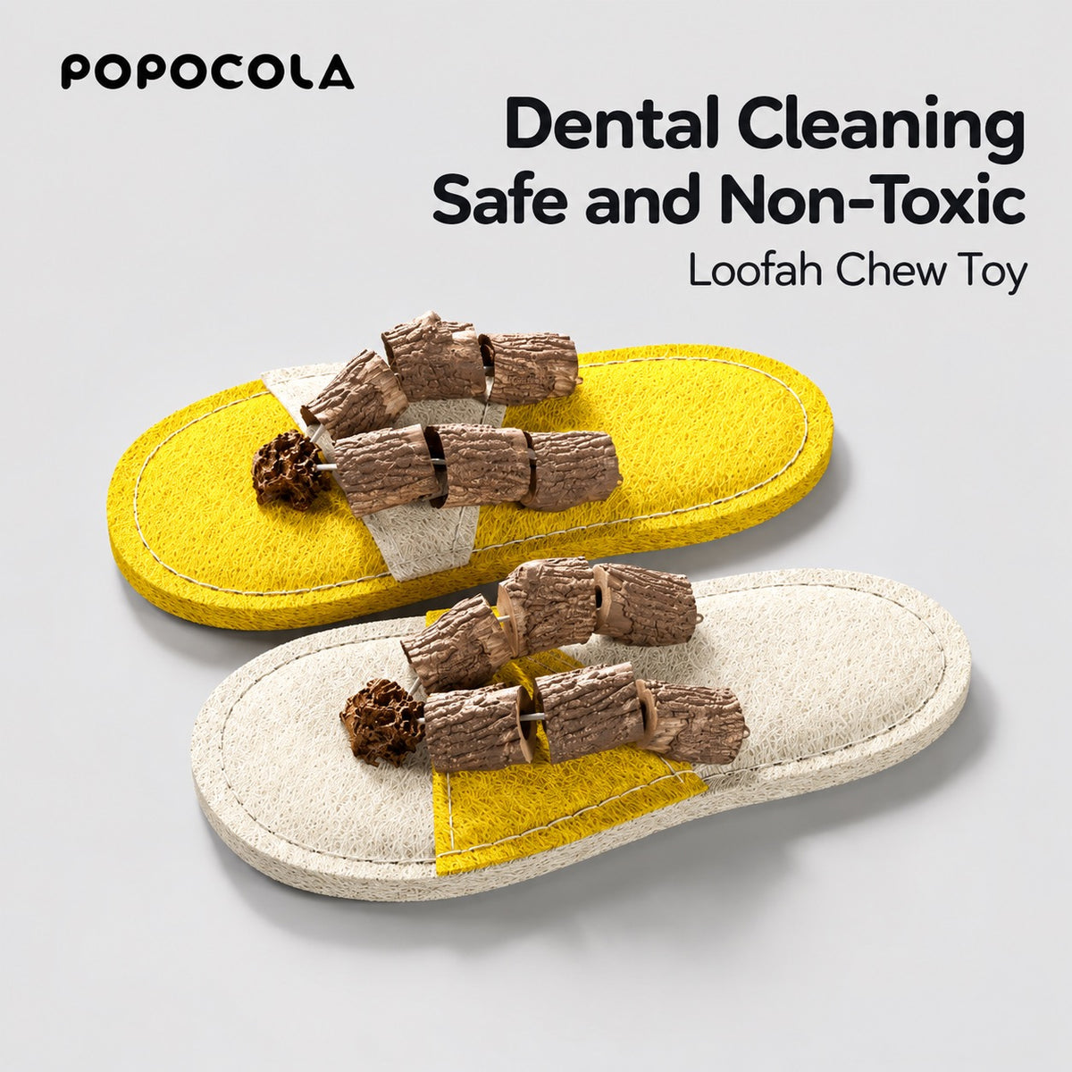 POPOCOLA Loofah Slipper Cat Toy