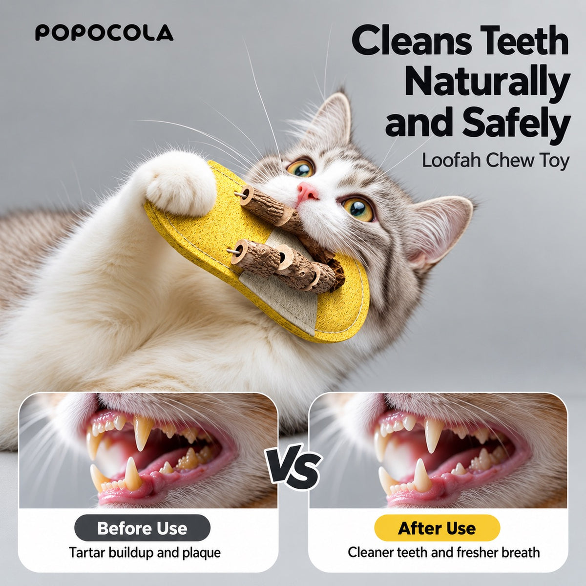 POPOCOLA Loofah Slipper Cat Toy
